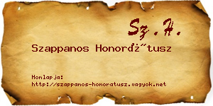 Szappanos Honorátusz névjegykártya